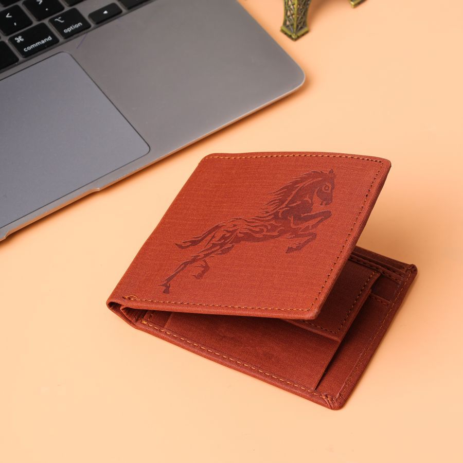 Bifold Leather Wallet — Tan